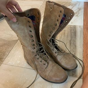 Madden Girl Combat Boots 9
